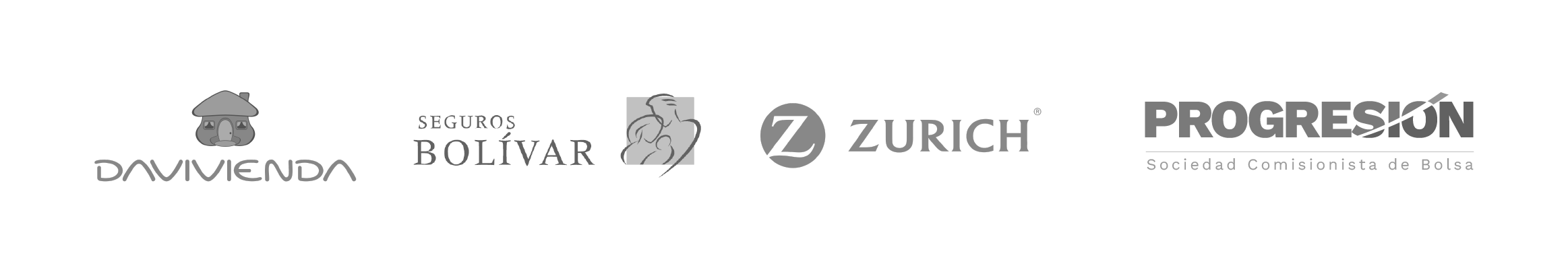 Clientes del sector banca y seguros: Davivienda, Zurich Insurance Group y entidades financieras